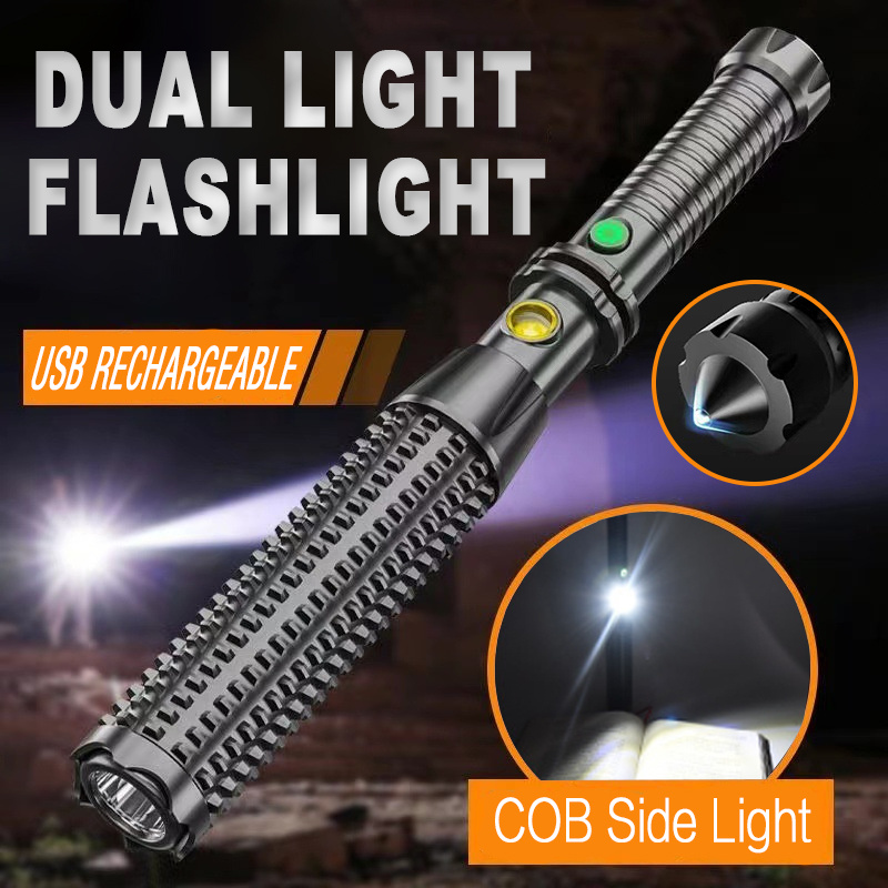 Baseballschläger LED Selbstverteidigung Taschenlampe Teleskop Zoom Super Helle Selbstverteidigung Streitlicht Taktische Baton Notfall Taschenlampe