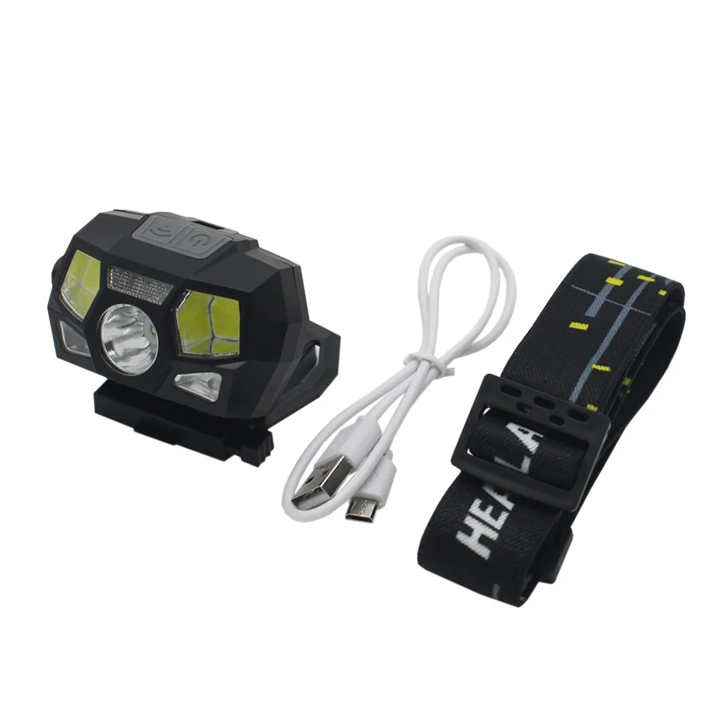 VULPO nuevo casco táctico FAST MICH luz de señal Sensor faro carga USB luz impermeable caza pesca faro