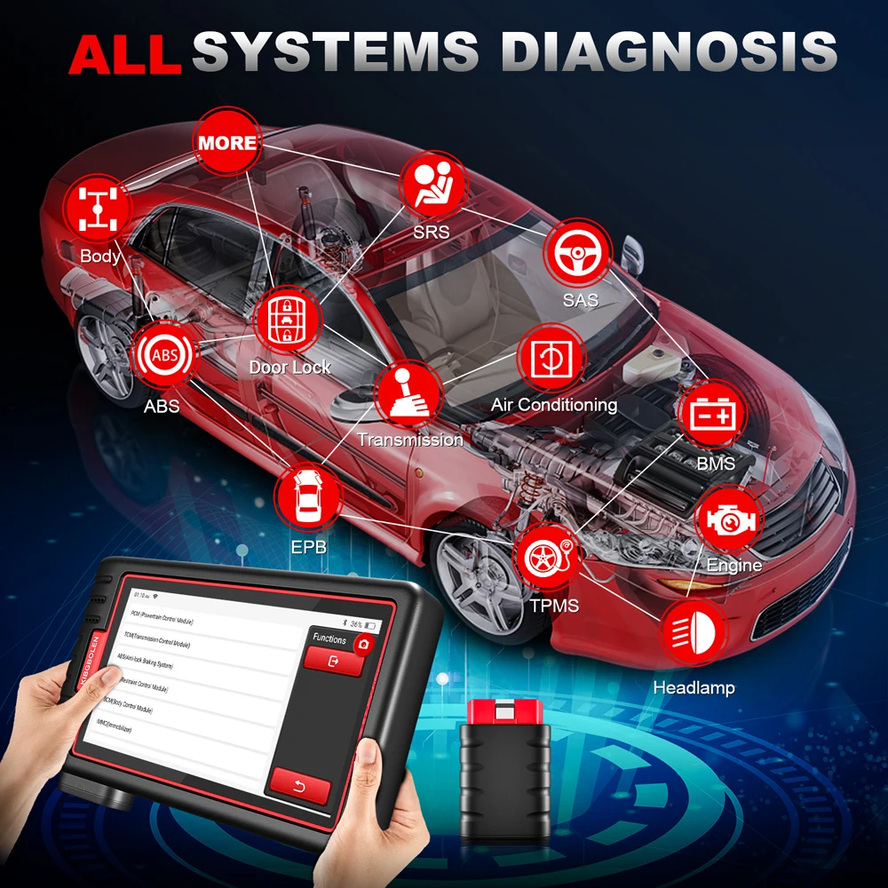 KINGBOLEN S6 Vollsystem-OBD2-Scanner, professionelles Diagnosetool mit 28 Reset-Funktionen, EOBD-Scan-Tool FCA SGW, kostenloses Update