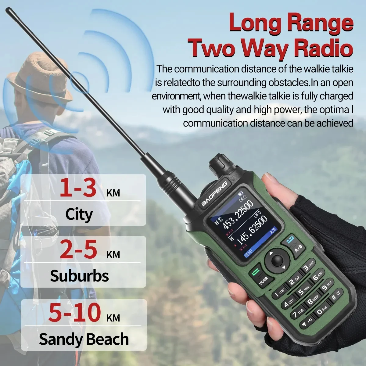 Baofeng UV 21 Pro V2 Am copia inalámbrica frecuencia Walkie Talkie linterna de largo alcance cargador tipo C Radioaficionado UV-5R BF-888S