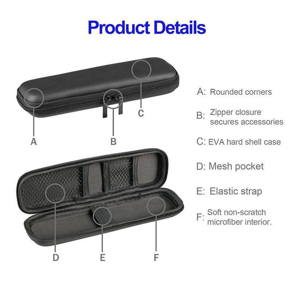 Black EVA PU Hard Shell Stylus Pen Pencil Box Case Cable Earphone Bag Storage Container for Pen Stylus Pen Holder Box Bag Pen