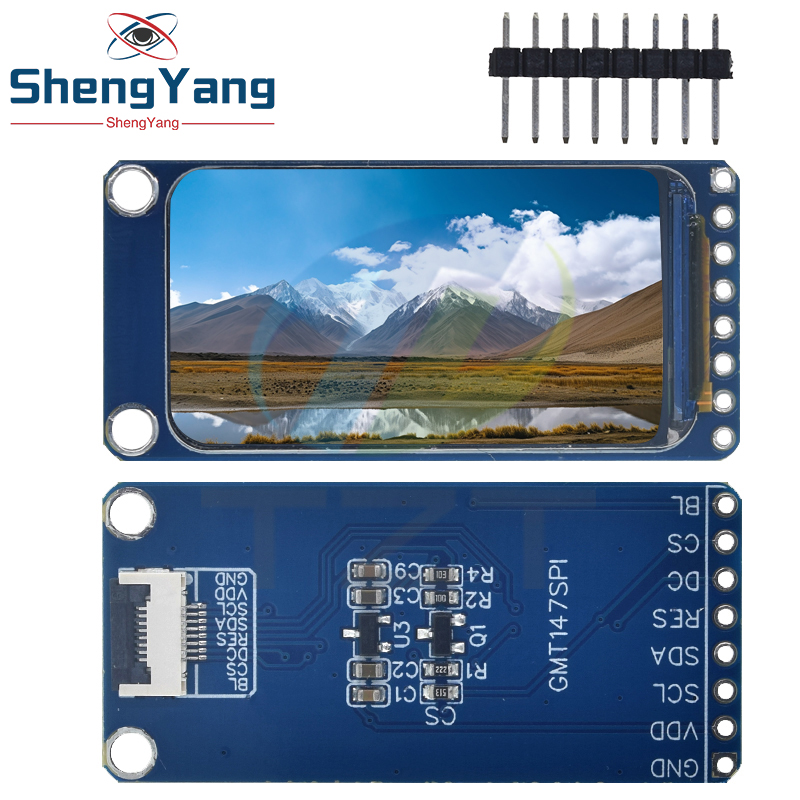 TZT 1,47 дюйма 1,47 дюйма 172x320 SPI полноцветный TFT HD IPS экран ЖК-дисплей светодиодный модуль дисплея 172*320 ST7789 контроллер 3,3 В SPI интерфейс