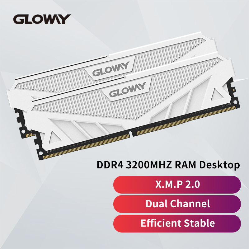 Gloway memoria ram ddr4 3200mhz dimm (16gbx2) (8gbx2) 3600mhz escritorio de calor 32gb memoria para computador