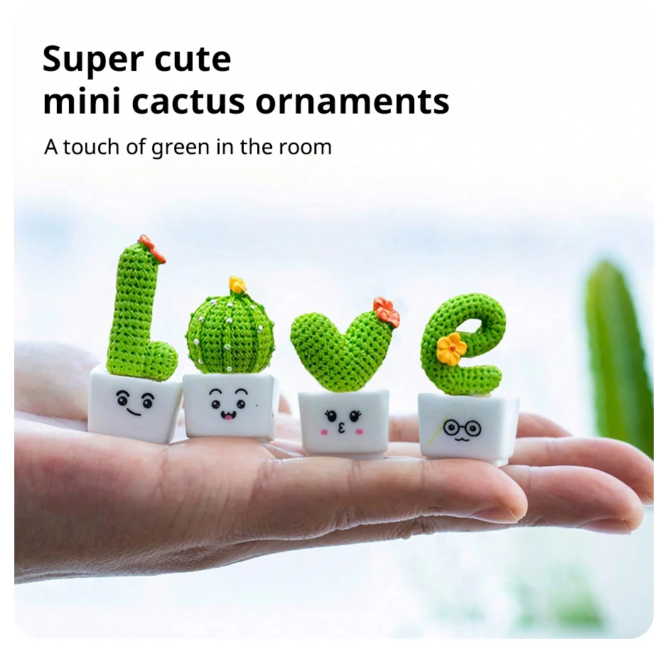 Juego de 4 Mini suculentas artificiales, plantas suculentas de imitación verdes vivos, Decoración de mesa de comedor, muñeca Hou, 1 Juego de 4