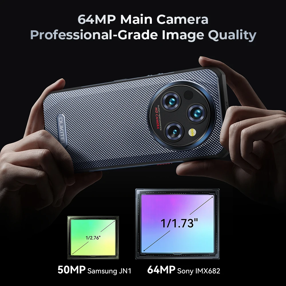 Oukitel WP35 PRO 5G Rugged Smartphone 11000mAh MediaTek Dimensity 6300 36GB 512GB 6.6" 2.4K Display 64MP Camera 33W Cell Phone