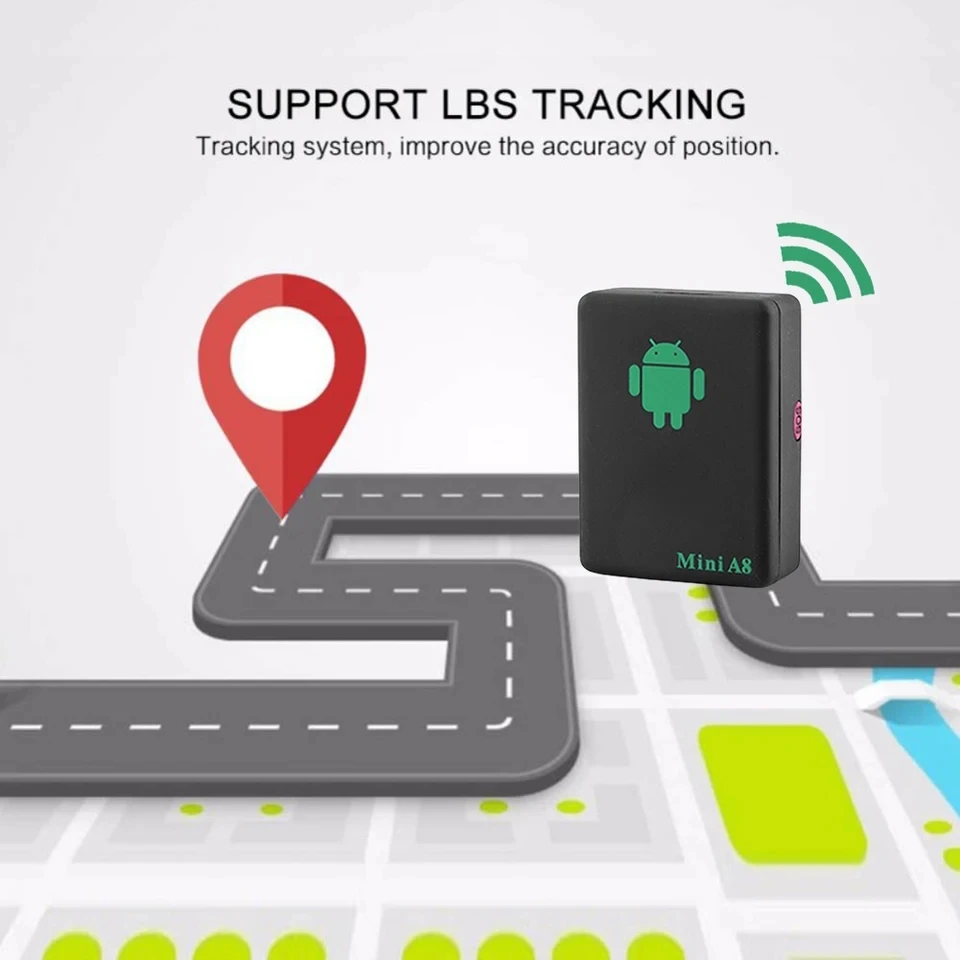 A8 Mini GPS Tracker รถการติดตามแบบเรียลไทม์ Anti-Lost กระเป๋าสตางค์ติดตาม Finder อุปกรณ์ GSM GPRS ออนไลน์เว็บไซต์ฟรี APP Accessor