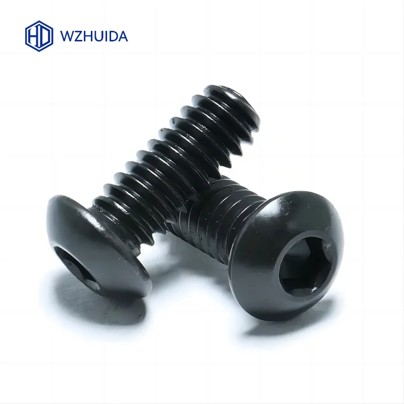M2 M2.5 M3 M4 M5 M6 M8 M10 negro hexagonal cabeza de botón tornillo A2-70 304 acero inoxidable ISO7380