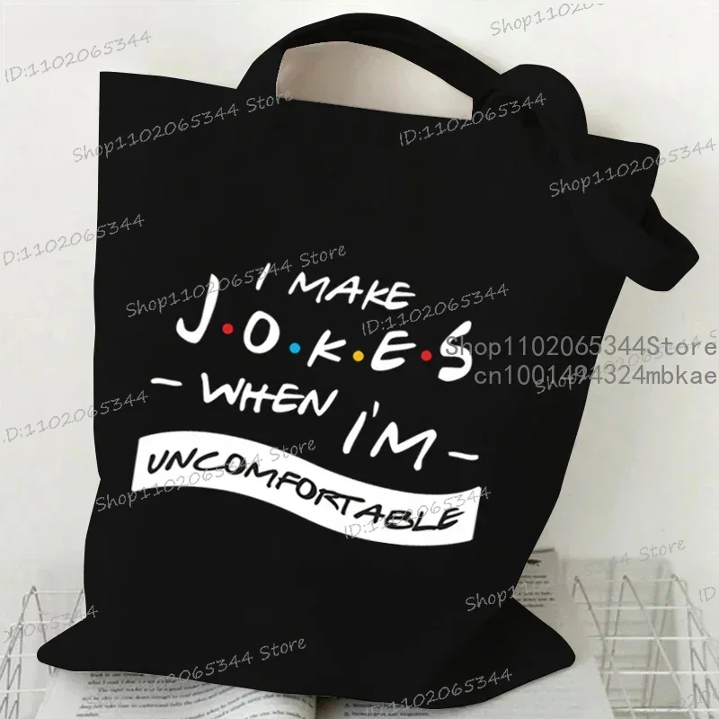 HOW YOU DOING bolso de mano gráfico para mujeres amigos programa de televisión bolsos de lona moda mujer bolso de hombro amigos programa de televisión bolso para niñas