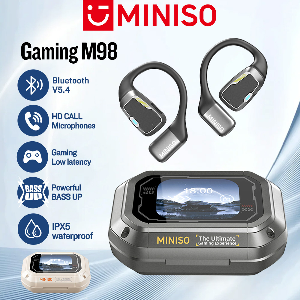 [AI Translator] MINISO M98 Drahtlose Kopfhörer OWS Sport Bluetooth Kopfhörer Gaming Headset ASMR APP Übersetzung Ohrhörer IPX5