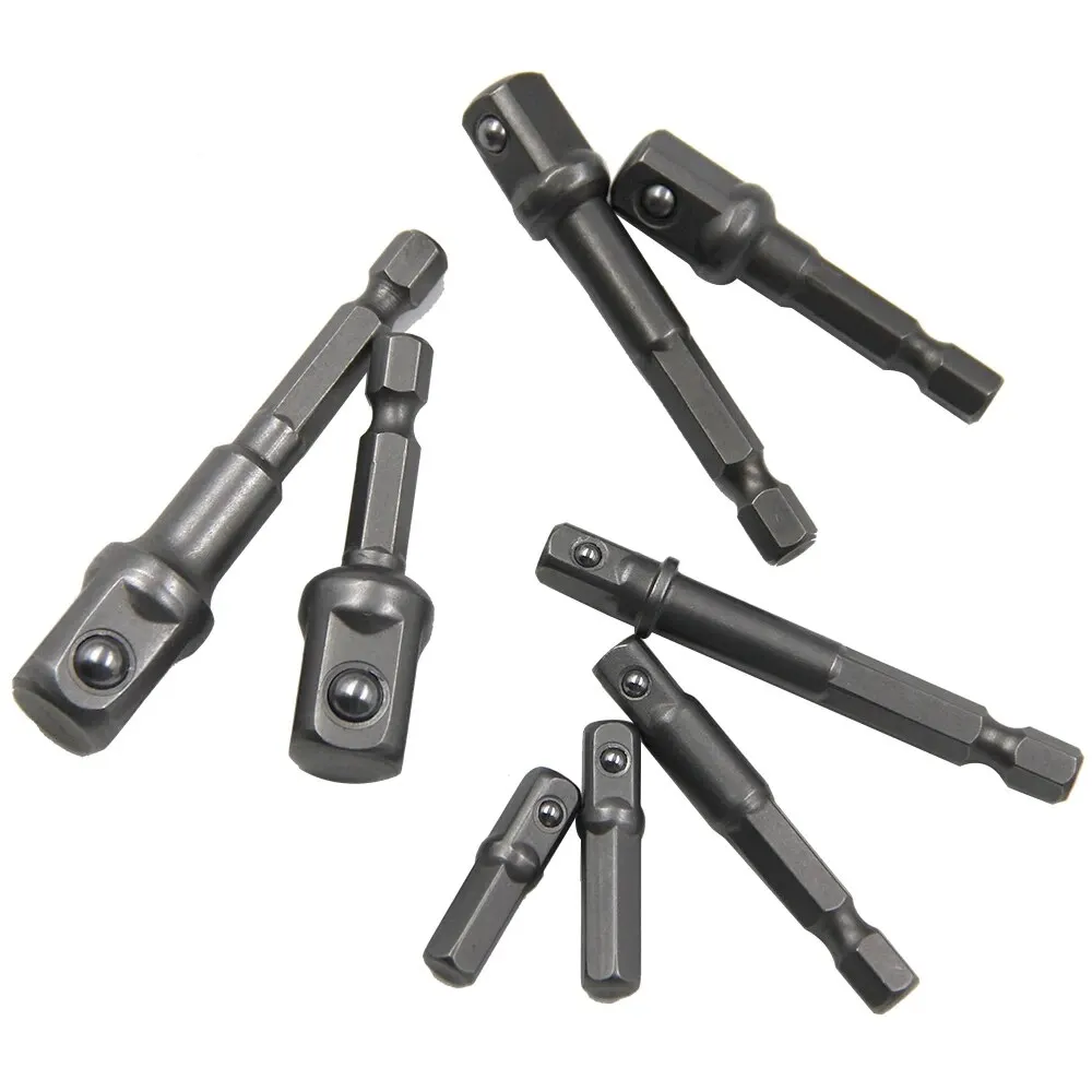 Natural Cor parafuso elétrico Set, Hexagonal Handle Adapter, 1/2 cabeça quadrada, 1,4 Extensão Rod, 3/8 ", Tool Sleeve, Acessório, 8 Pcs