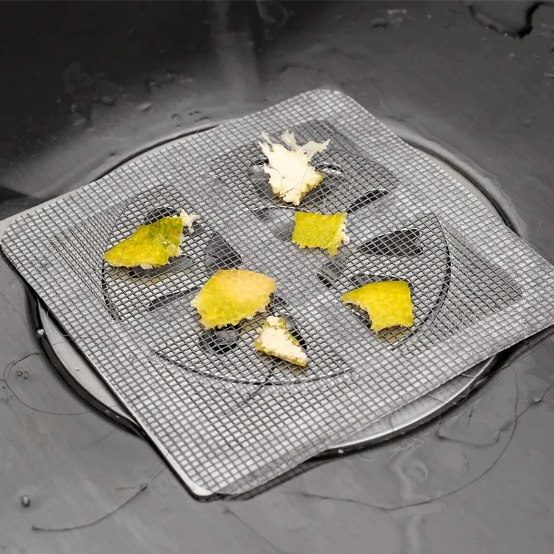 Autocollant jetable pour Drain de sol, 5 à 20 pièces, couvercle collecteur de cheveux pour douche, crépines d'évier, filtres à cheveux, filtre en maille pour baignoire