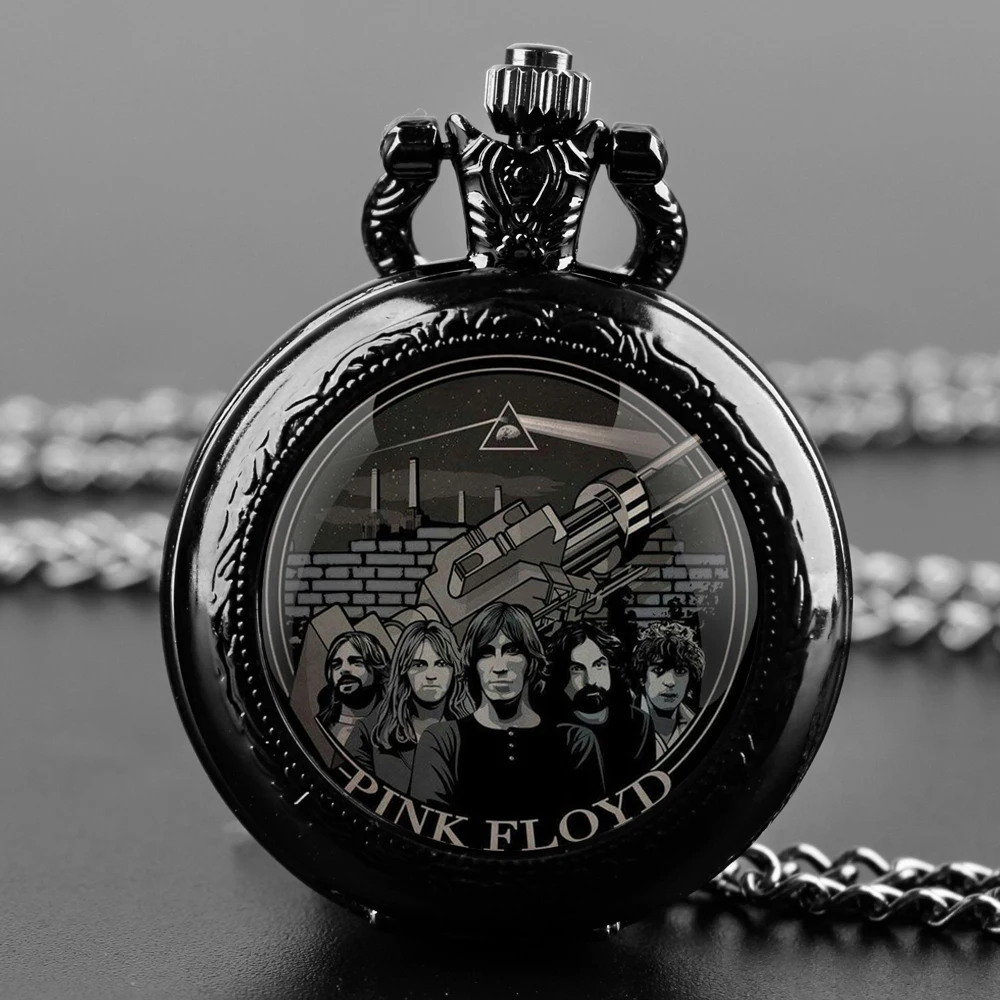 Nuevo Rock Pink Floyd, relojes de bolsillo de cuarzo con diseño de moda para mujeres y hombres, reloj con colgante único, collar, joyería, regalo para seguidores
