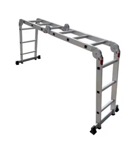 Escalera plegable de aluminio multien uno, resistente, liviana, multiposición para andamio, extensión, escalera de mano