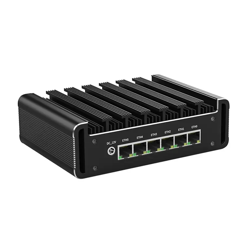 6 LAN 2.5G Soft Router i7 1185G7 i5 Intel i226-V 2*DDR4 NVMe SSD Firewall Computer Fanless Mini PC HDMI2.0 DP1.4 ESXi Proxmox