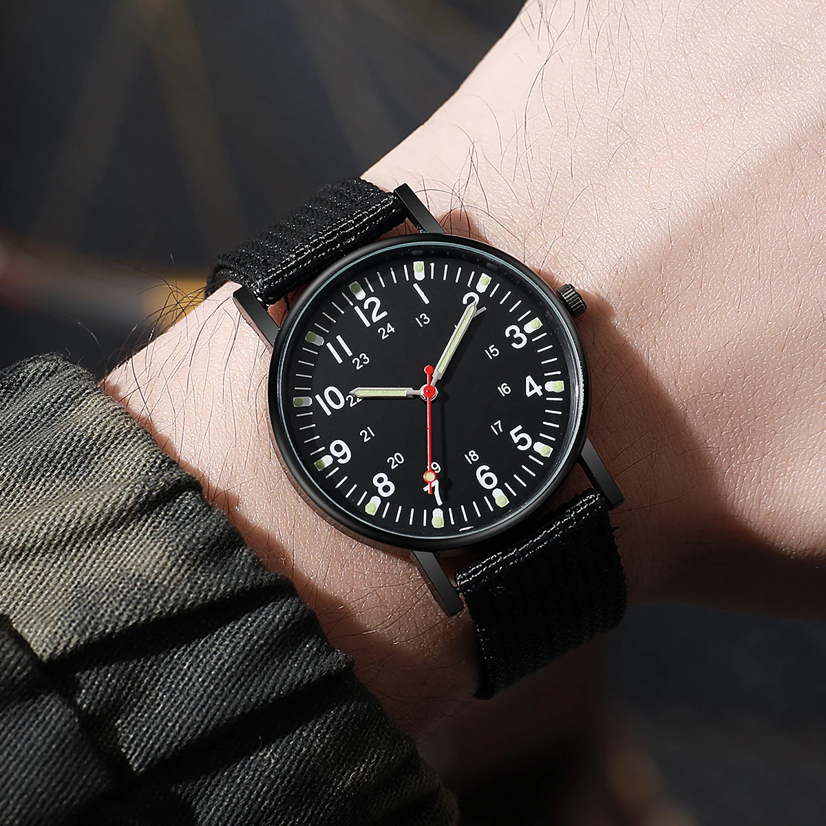 Relógios masculinos casual banda de náilon relógio esportivo anlog quartzo militar relógios de pulso relogio masculino reloj hombre