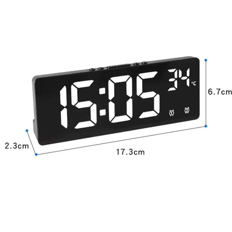 Reloj despertador Digital, reloj de viaje con temperatura, reloj de mesa, pantalla grande para dormitorio, oficina, cocina, decoración del hogar