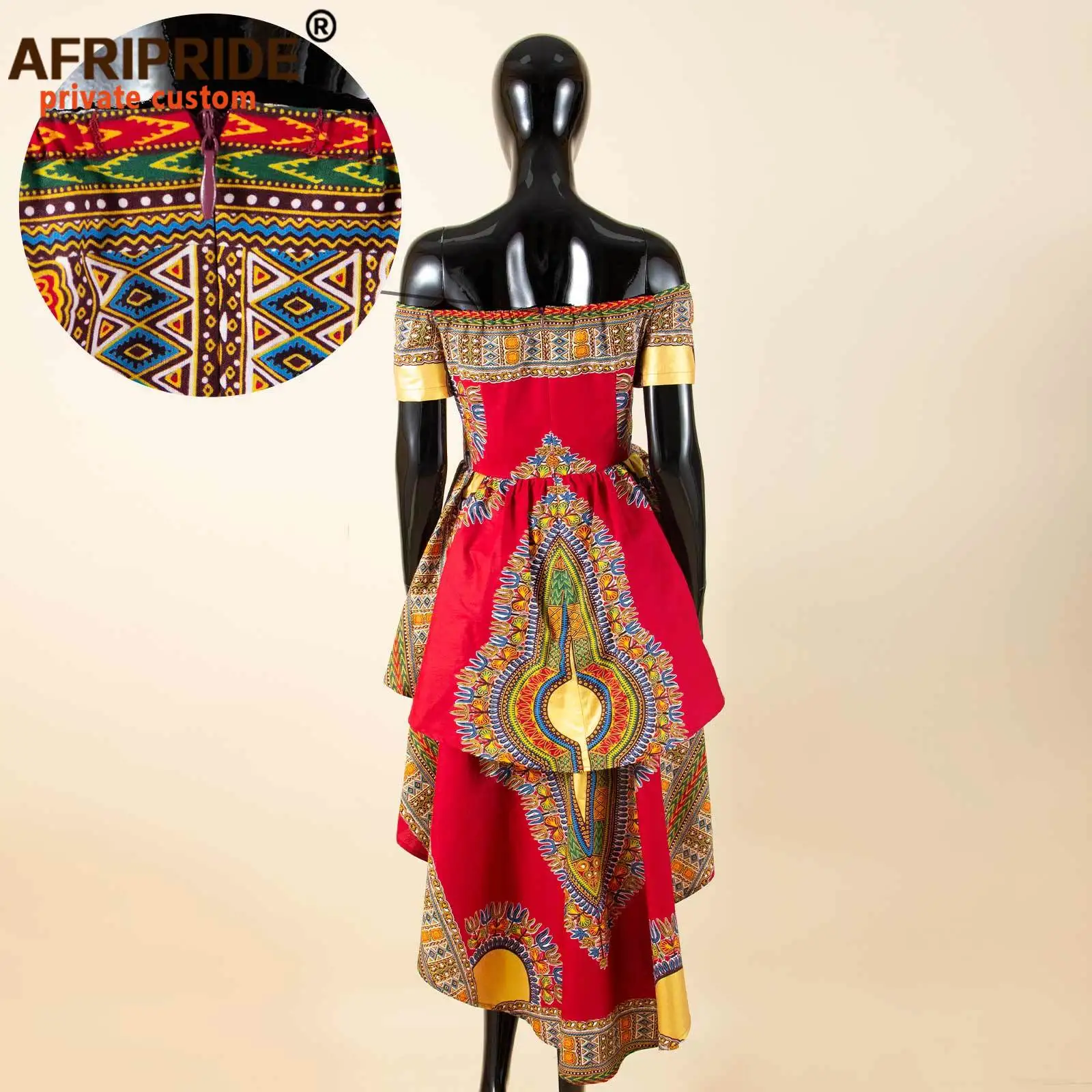 Africano roupas para mulher afripride ancara com decote em v fora do ombro casaco com dashiki tornozelo duplo comprimento de volta mais tamanho a722412