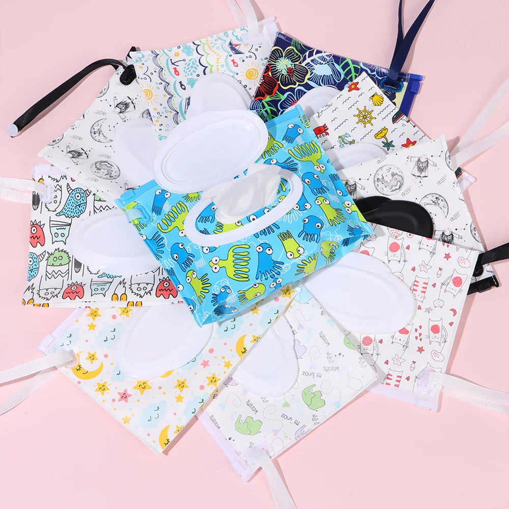 1pc eco-friendly reutilizável eva bebê toalhetes molhados caixa de limpeza toalhetes caso toalhetes recipiente saco de lenços umedecidos