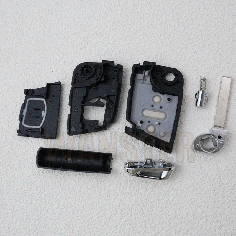 車のキーフォブケースシェルハウジングフォルクスワーゲンヴァーチュス VW ティグアンゴルフ 7 Mk4 6 MK7 シュコダオクタヴィア A7 セアトレオンイビサアルテア