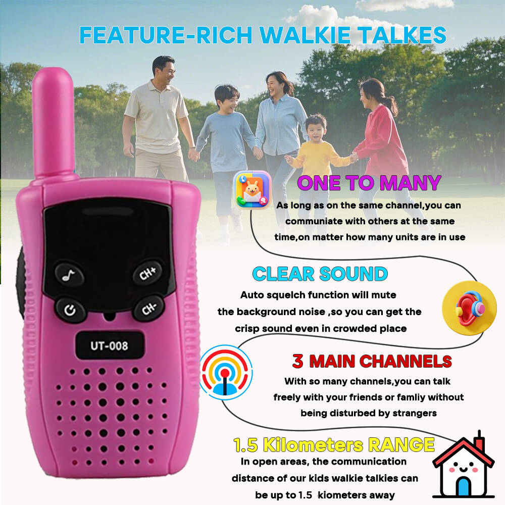 Nuevo Mini Walkie Talkie niños transceptor de mano Walkie-Talkie portátil de largo alcance chico Radio bidireccional regalos de cumpleaños para niño y niña
