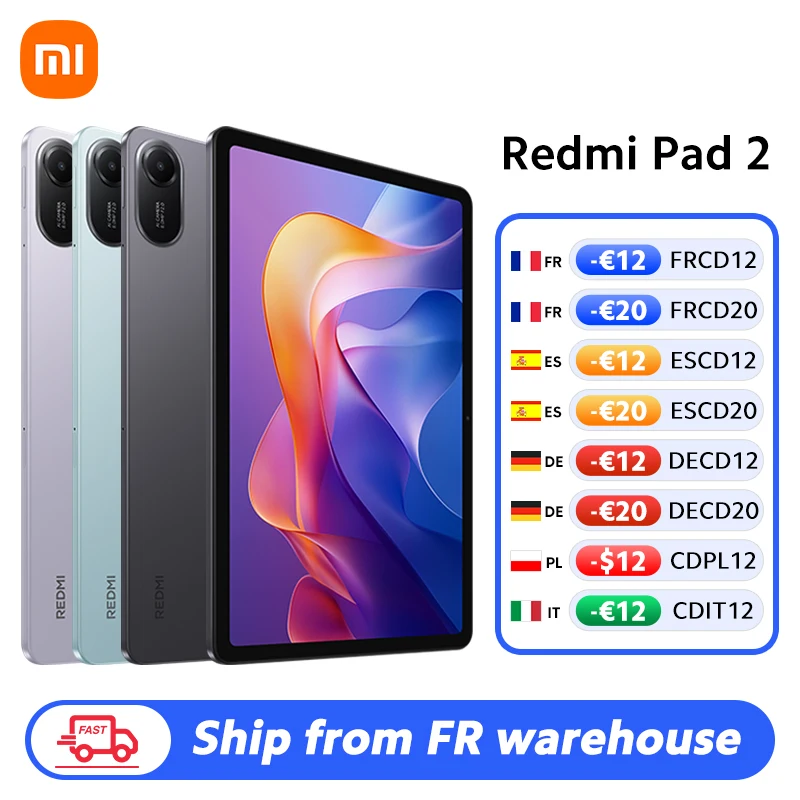 【Marca +】Xiaomi Redmi Pad 2 Advanced Helio G100-Ultra 11 "2.5K pantalla cristalina 9000mAh batería 18W carga rápida