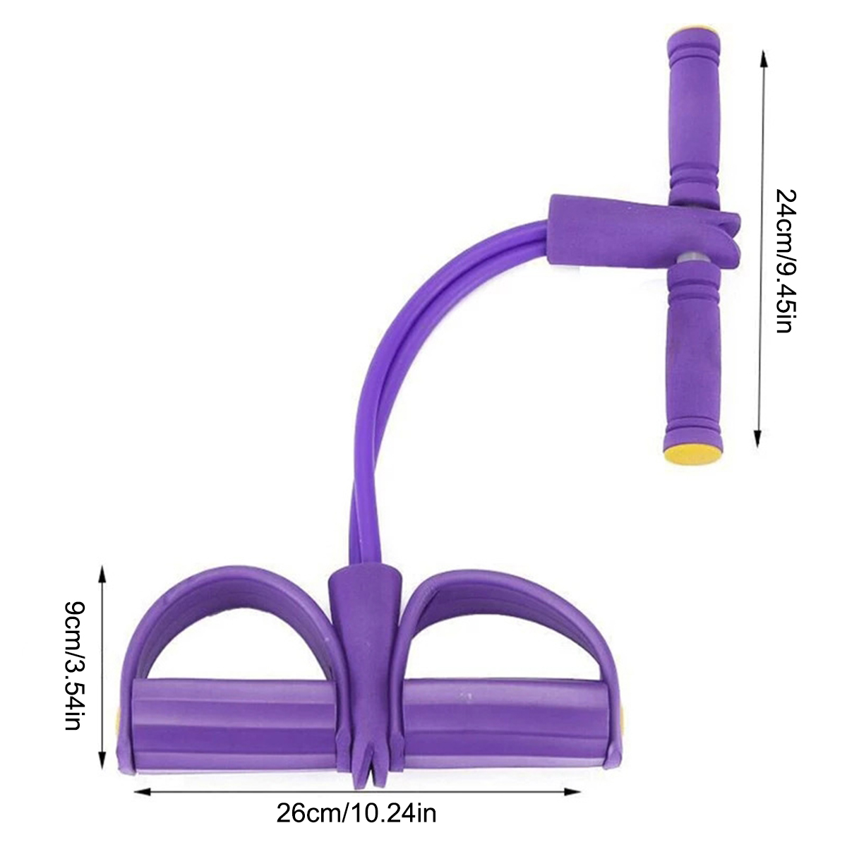 4本チューブ式テンショナー多機能家庭用フィットネスヨガ腹筋強化弾性バンドテンションロープ腹筋補助器具