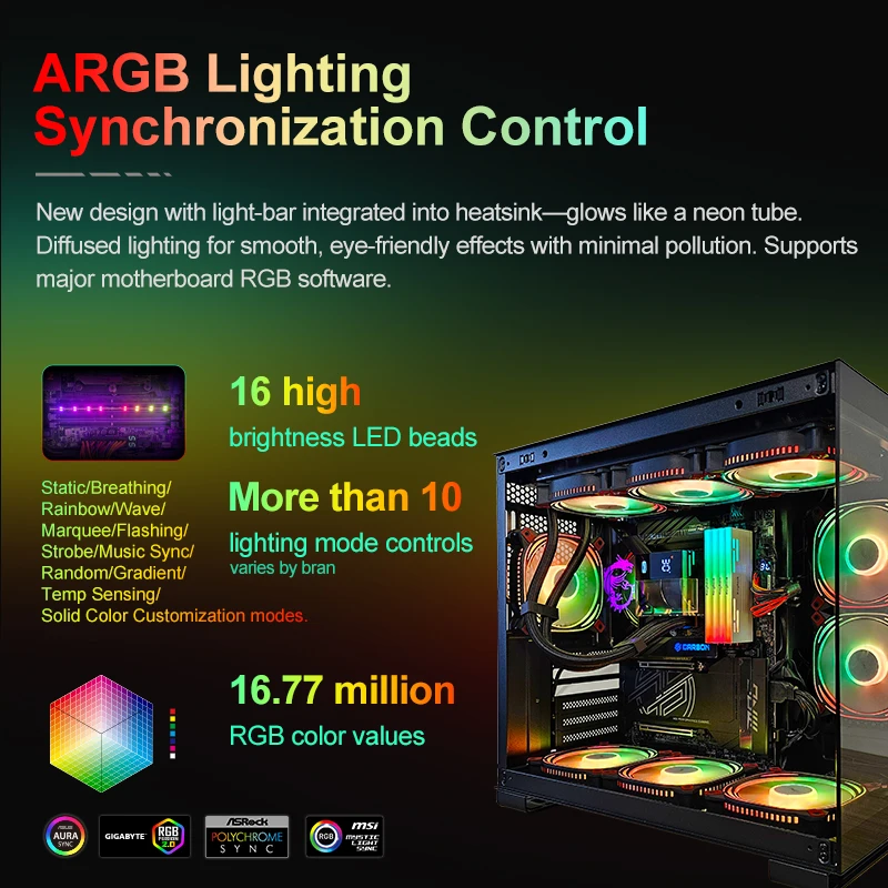 KingBank Memoria RAM DDR5 6000MHz 24GBx2 Gaming Desktop Memory Ram 288Pin DIMM DDR5 RAM XMP 3.0 Black RGB Ram Hynix M die CL28
