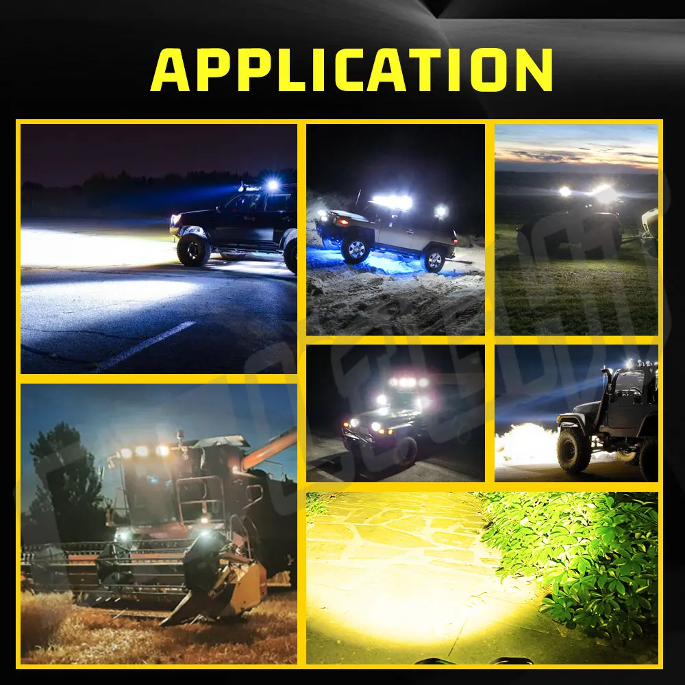 CO LIGHT 3 นิ้ว LED ทํางานสปอตไลท์ 24V 12V ไฟหน้าสําหรับรถจักรยานยนต์น้ําท่วม LED Bar FOG Light DRL สําหรับรถบรรทุก 4x4 Off Road ATV