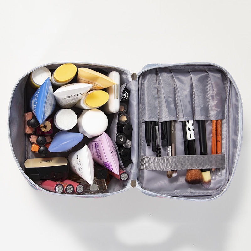 Bolsa de maquillaje portátil impermeable para mujer, organizador de artículos de tocador de alta capacidad, estuches de almacenamiento para cosméticos, bolsa de belleza para lavado con cremallera, viaje
