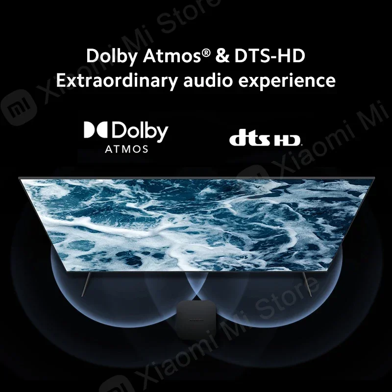 New Global Version Xiaomi Mi TV Box S(2nd Gen）Quad-core Processor Dolby Vision HDR10+ Media Player Google TV 4K Ultra