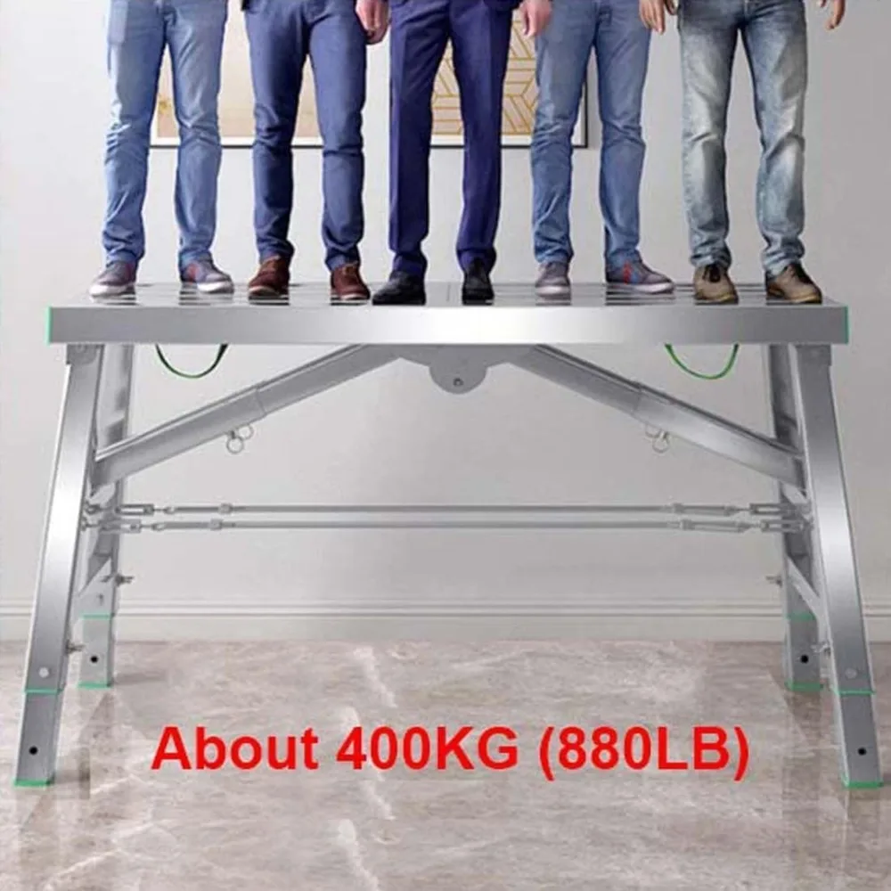 Portable Folding Work Platform, Adjustable Work Platform, Folding Steel Ladder, Folding Steel Scaffolding Ladder