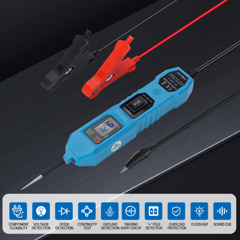 Tabela diagnóstica do cabo do verificador do circuito automotivo, sonda automotivo, sistema elétrico, iluminação digital, 1 grupo