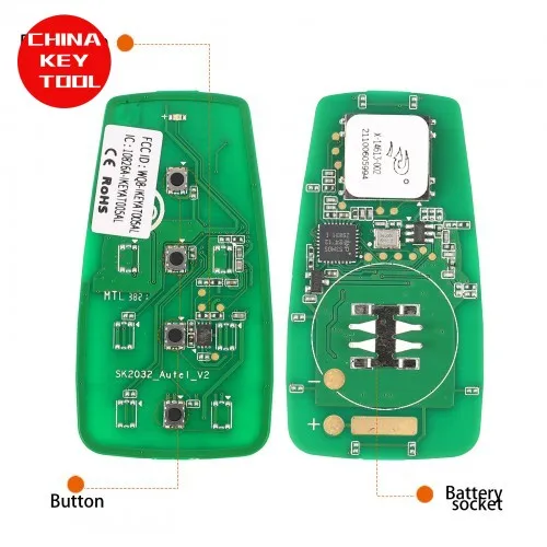1 шт. Autel IKEYAT004CL AT004CL универсальный смарт-дистанционный ключ 4 кнопки AUTEL SMART KEY для смарт-ключа Autel для KM100 IM508 IM608