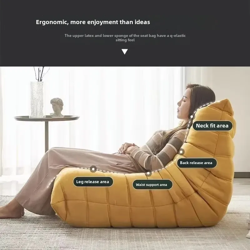 Divano pigro Caterpillar Balcone Sedia reclinabile per il tempo libero Rete rossa La camera da letto può sdraiarsi e dormire Tatami Divanetto singolo