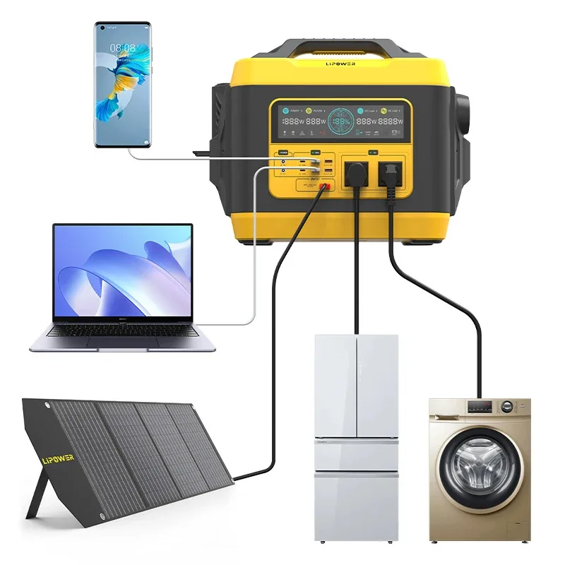 Lipower Power Station 3000w 2880wh Lifepo4 Batería UPS Función 2 horas Estación de energía portátil para exteriores completamente cargada