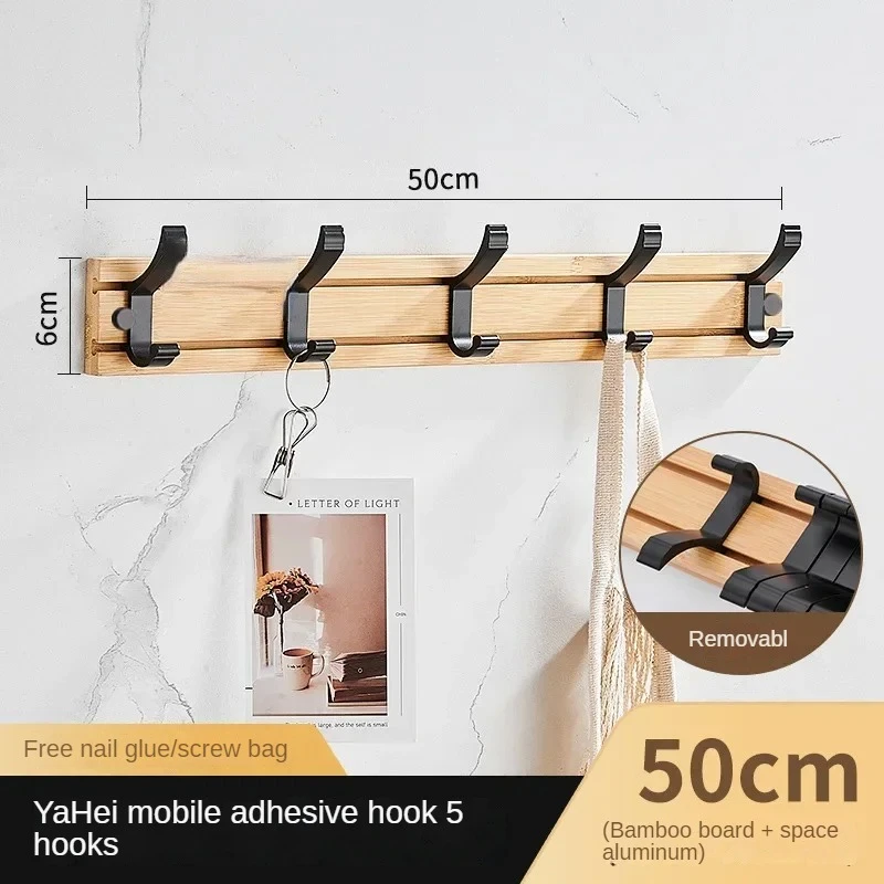 ความคิดสร้างสรรค์ปรับไม้ไผ่ Coat Racks แขวนผนังตะขอเสื้อผ้าห้องนั่งเล่นห้องนอน Home Entrance เสื้อผ้าขาตั้งหมวก Garment Rack