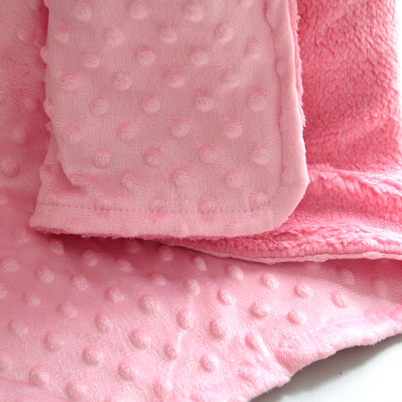 Couverture polaire chaude pour nouveau-né, couverture thermique douce pour poussette, bonnet blanc rose, literie pour bébé, lange d'emmaillotage, serviette de bain pour enfants