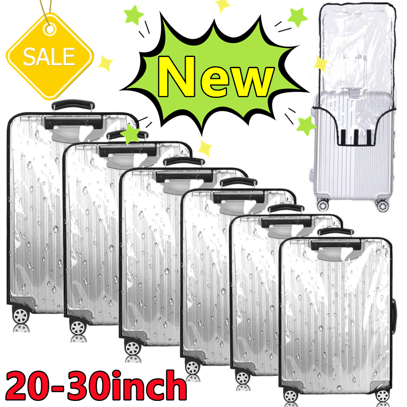 Neue 20-30 zoll Gepäck Abdeckung Transparent Schutz Wasserdicht Verdickt Koffer Abdeckung PVC Roll Abdeckung für Reisen Koffer