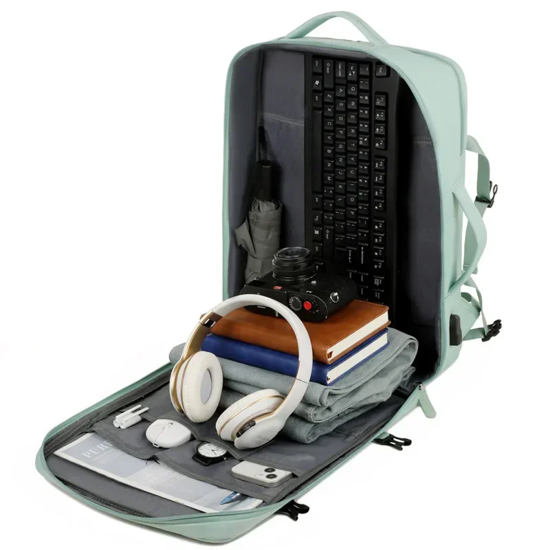 Bolso multifunción de viaje de gran capacidad para hombre y mujer, mochila con almacenamiento de zapatos, separación de ropa seca y húmeda multicapa, resistente al agua, 2024