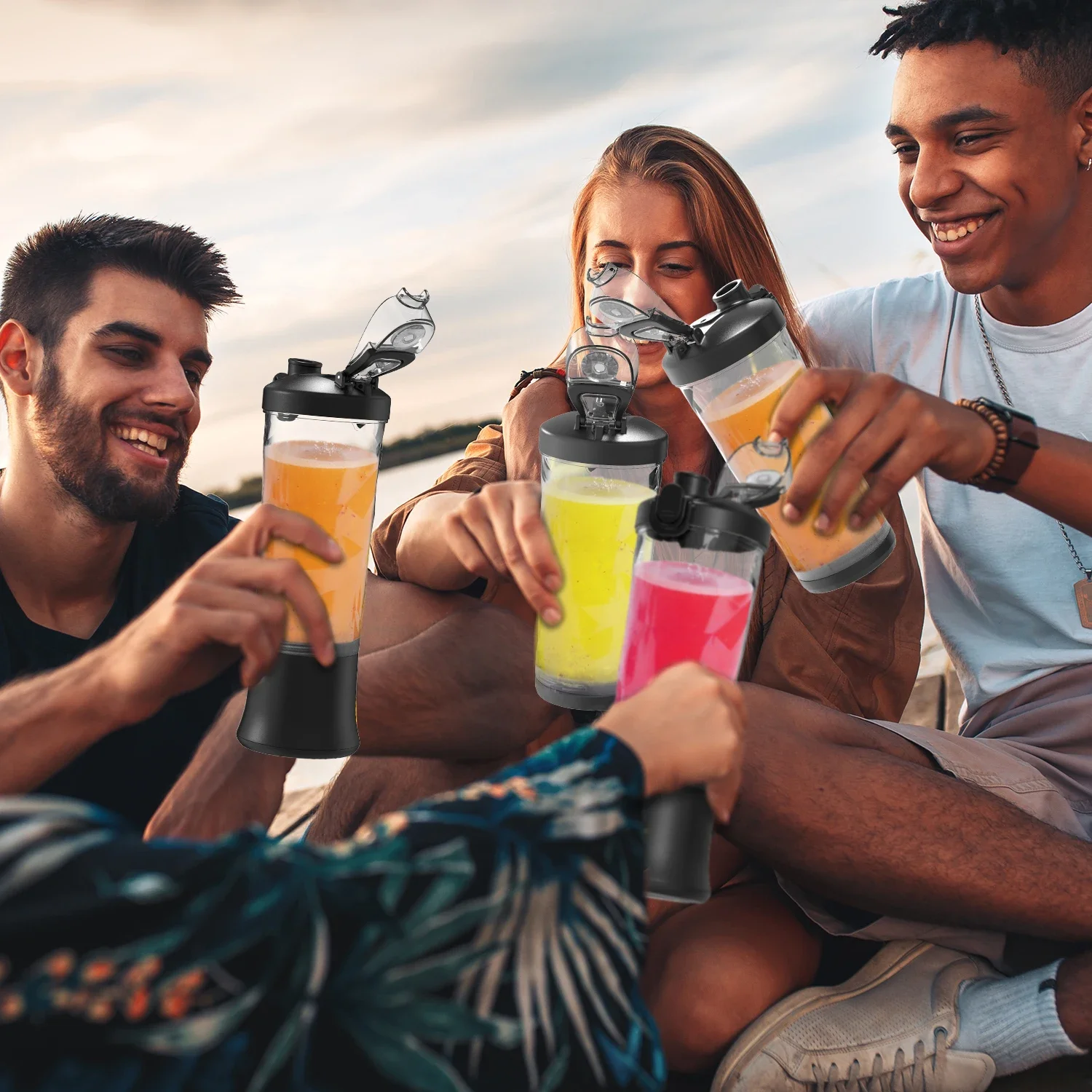 Liquidificador portátil 600ml espremedor elétrico misturadores de frutas 4000mah usb recarregável smoothie mini liquidificador espremedor pessoal