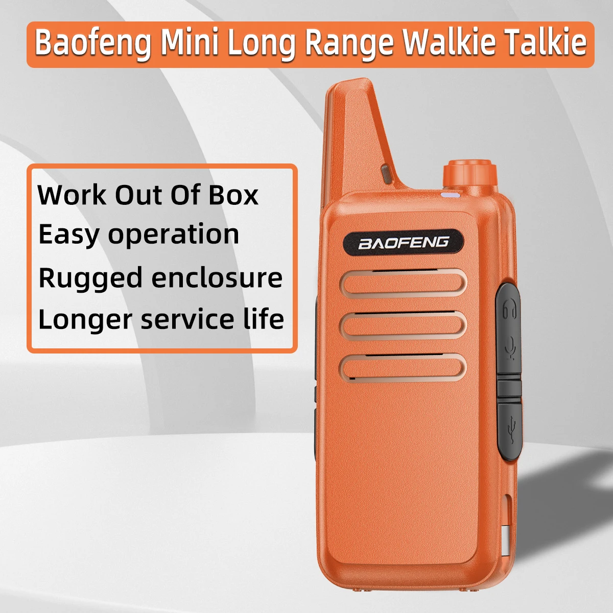 2X Baofeng BF-T20 Mini Walkie Talkie USB Lade UHF Tragbare Radio Für BF-888S KD-C1 Handheld Zwei Weg Radio für Hotel