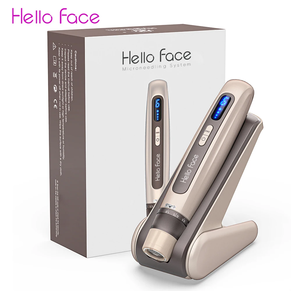 Hello Face Newest Microneedling Pen H5 Professional Automatic Serum Wireless Derma stamp Skin Pen for Face & Body & Hair Growth