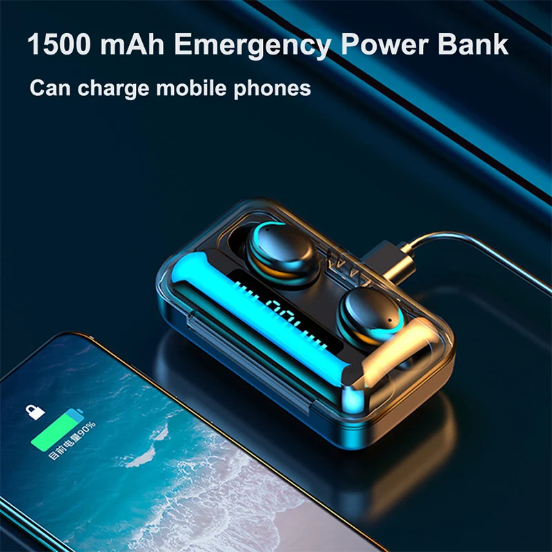 2023 F9 actualización TWS auriculares Bluetooth auriculares inalámbricos 9D estéreo deportes auriculares impermeables con micrófono