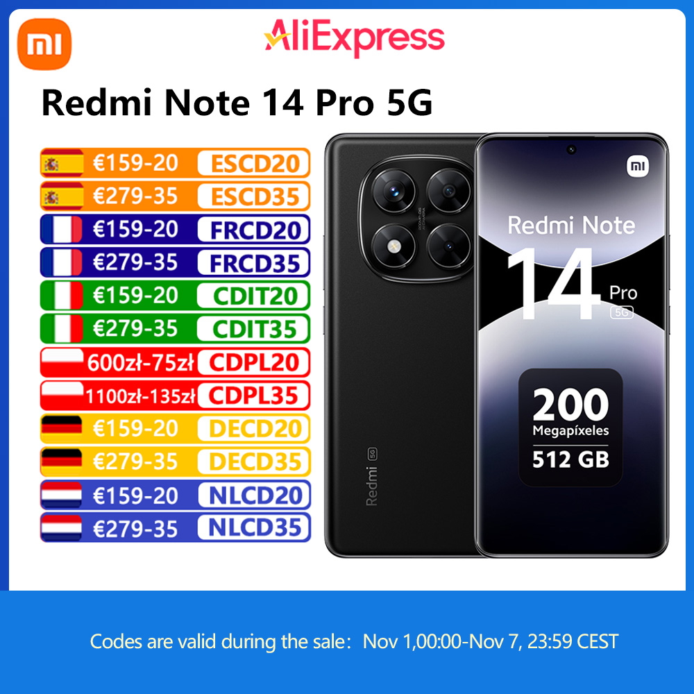 Xiaomi-Smartphone Redmi Note 14 Pro 5G NFC, Dimensão MediaTek, 7300 Ultra, Câmera 200MP, Bateria 5110mAh, Carregamento 45W, Tela 120Hz,Carregador não incluído