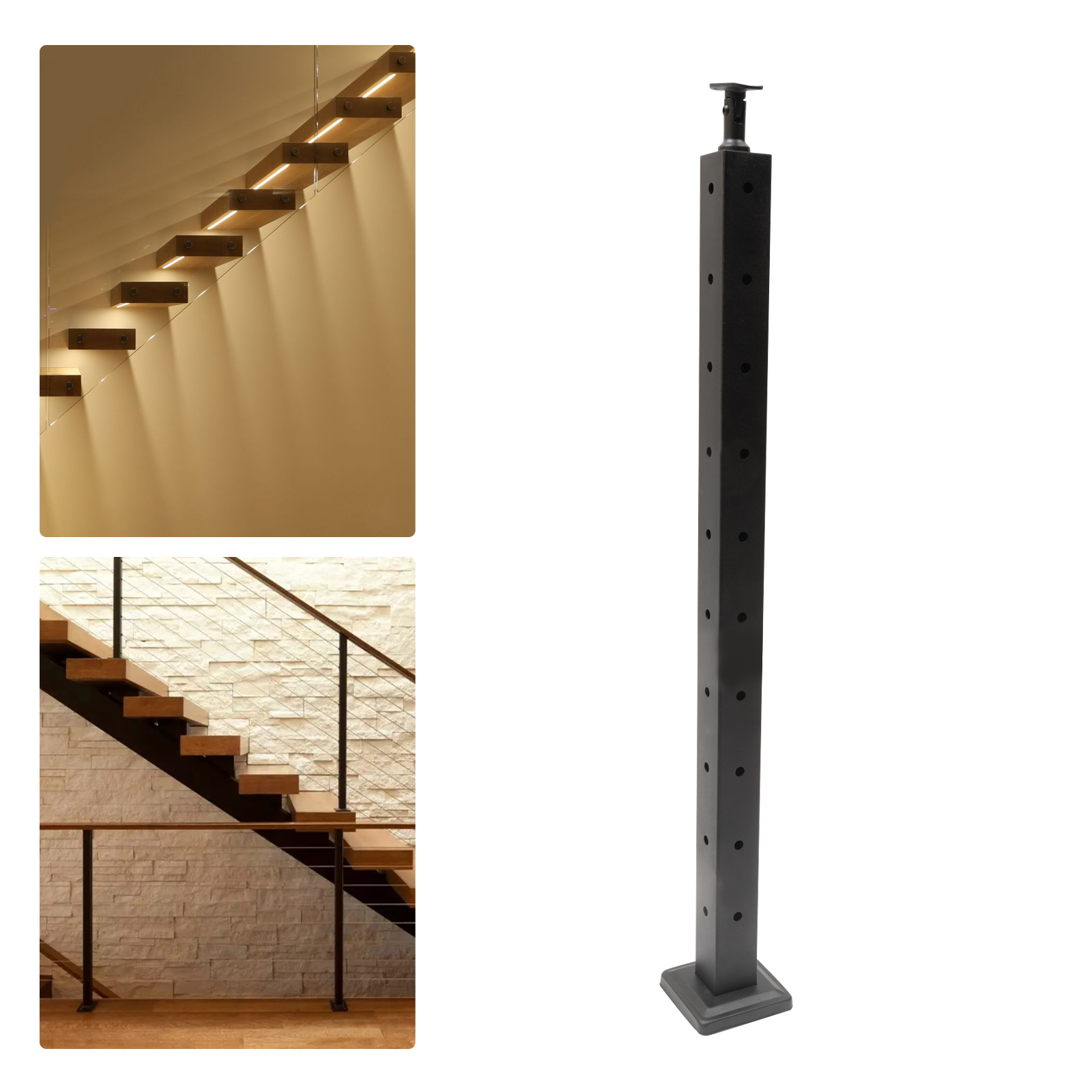 Stainless Steel Cable Railing, 36 Inches, Pre-Drilled Holes, Strong Load-Bearing (220 lbs), Suitable for Indoor and Outdoor Appl