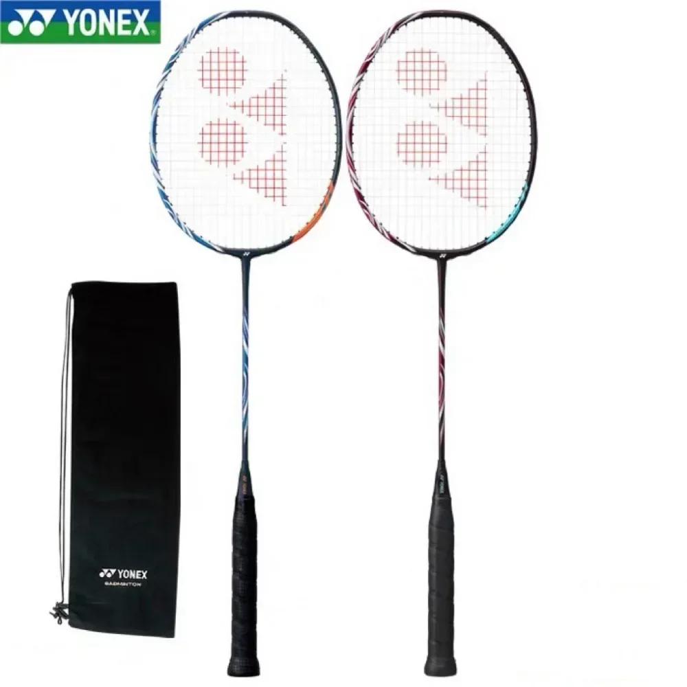 YONEX Badminton Racket ASTROX 100ZZ Blue Red Carbon Offensive Professional 1000Z Ax100zz Badminton Racket with Line 4U