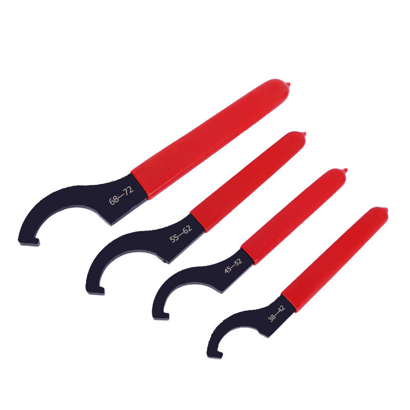 45-48HRC Гаечный ключ Противоскользящая ручка Черный окисленный для круглой гайки типа C 38-42 мм/45-52 мм/55-62 мм/68-72 мм Инструмент