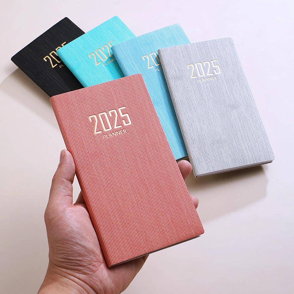 2025 A6 Pocket Notebook 365 Days Notepad Diary Notebook Day Week Month Planner Office School Stationery