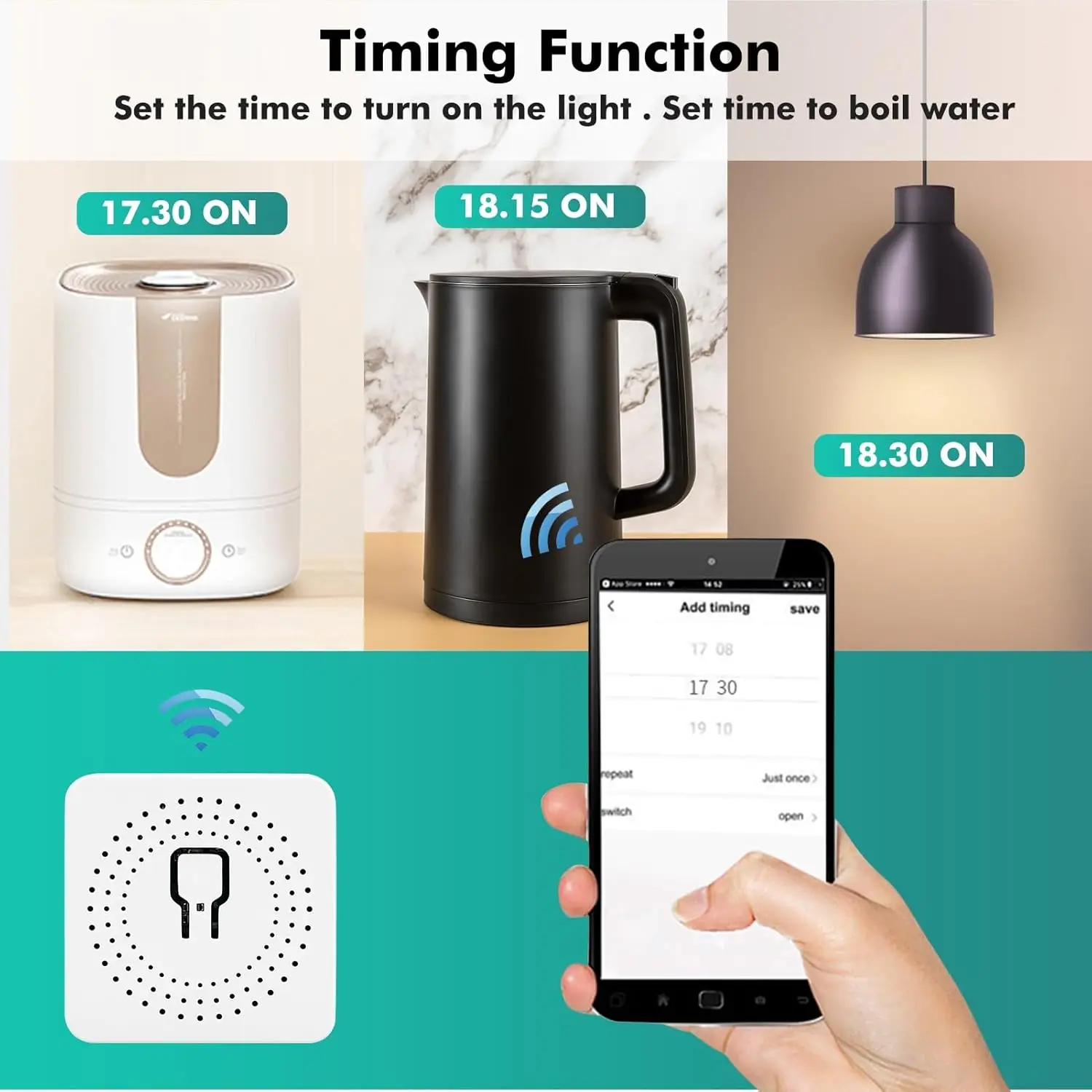 16A/20A Tuya WiFi Smart Switch RF433MHz Interruttore domotico Controllo vocale con Alexa Google Home AC100-240V Controllo bidirezionale