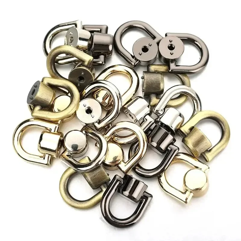 1/10pcs D-รูปแหวนกระเป๋าคลิปหัวเข็มขัด Retro โลหะคู่หัวเข็มขัดกระเป๋าถือ CHAIN จับ Connector สายคล้องกระเป๋าอุปกรณ์ฮาร์ดแวร์